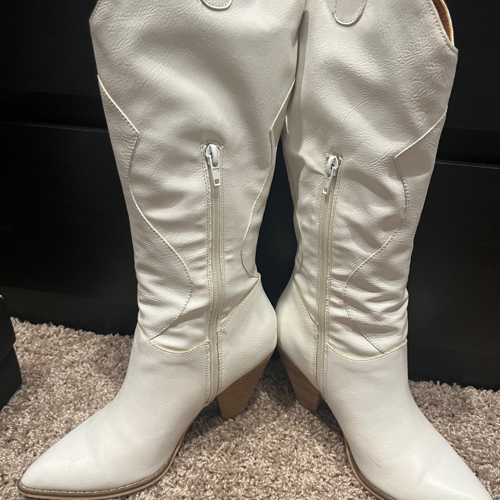 Women's White Western Boots